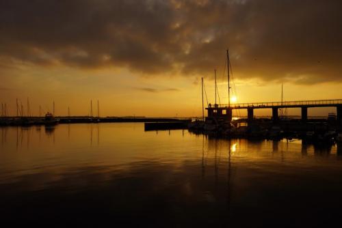 Port on the island of Ruegen.